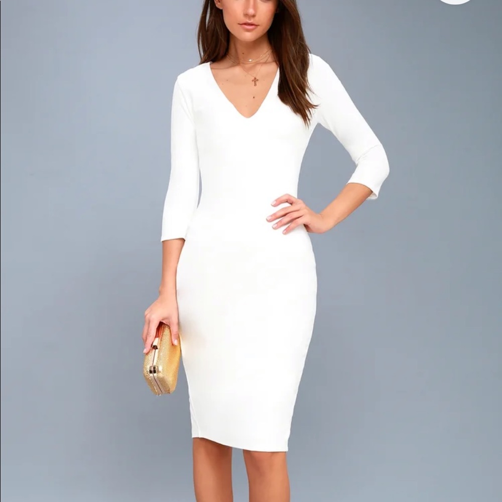 Lulus Style and slay bodycon midi dress